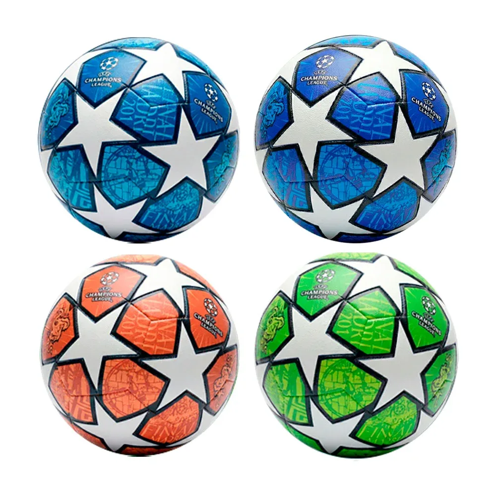 Balón de fútbol profesional no.5 con diseño de estrellas + accesorios dep.62.13