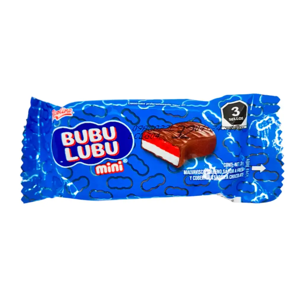 1pz mini bubulubu relleno de fresa y cubierta de chocolate, 20g / 011616