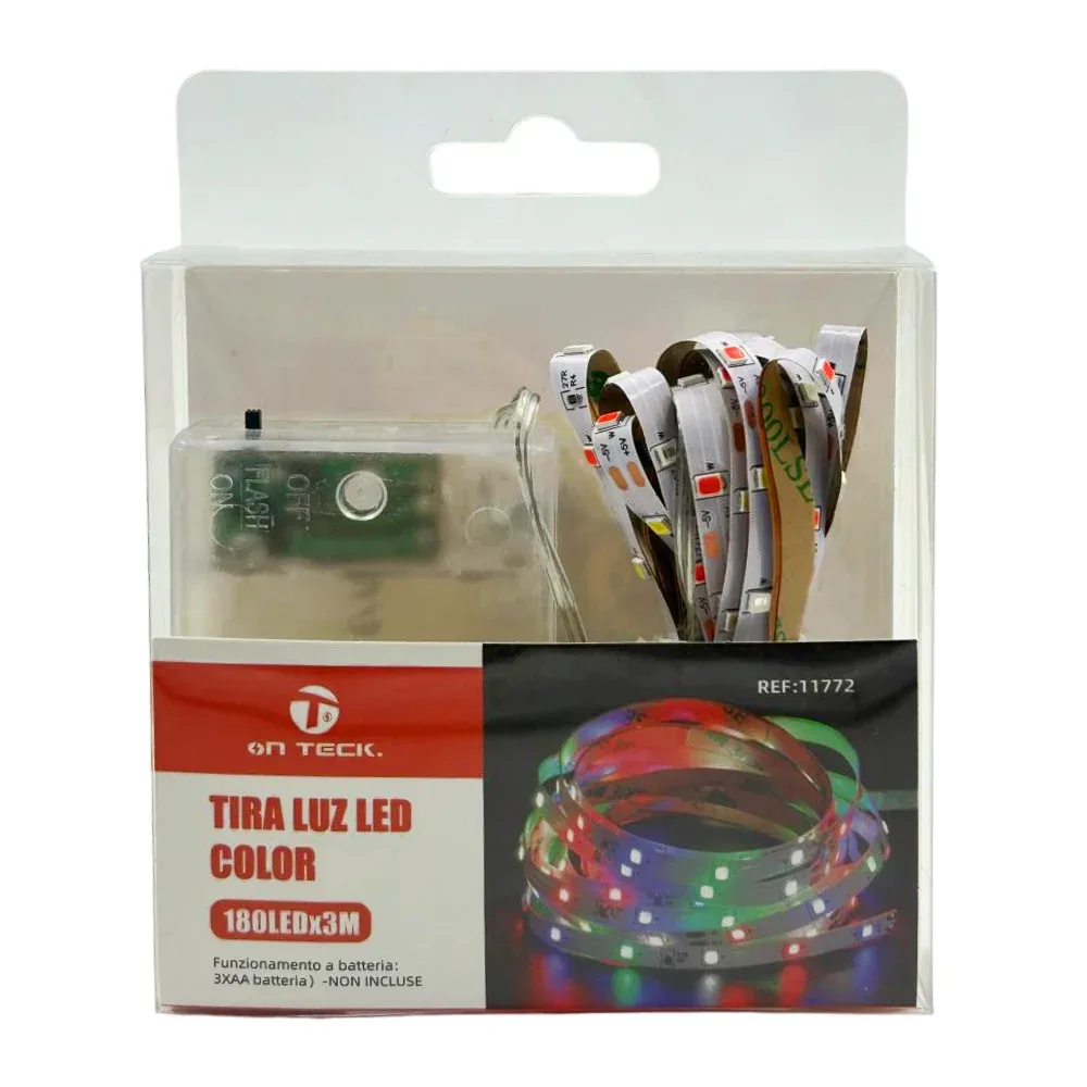 Tira led on teck de 3 metros con 180 focos multicolor luz rgb / 11772