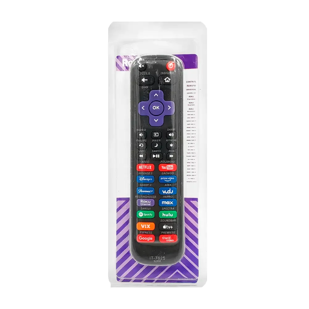 Control remoto universal para smart tv, compatible con roku / it-7625