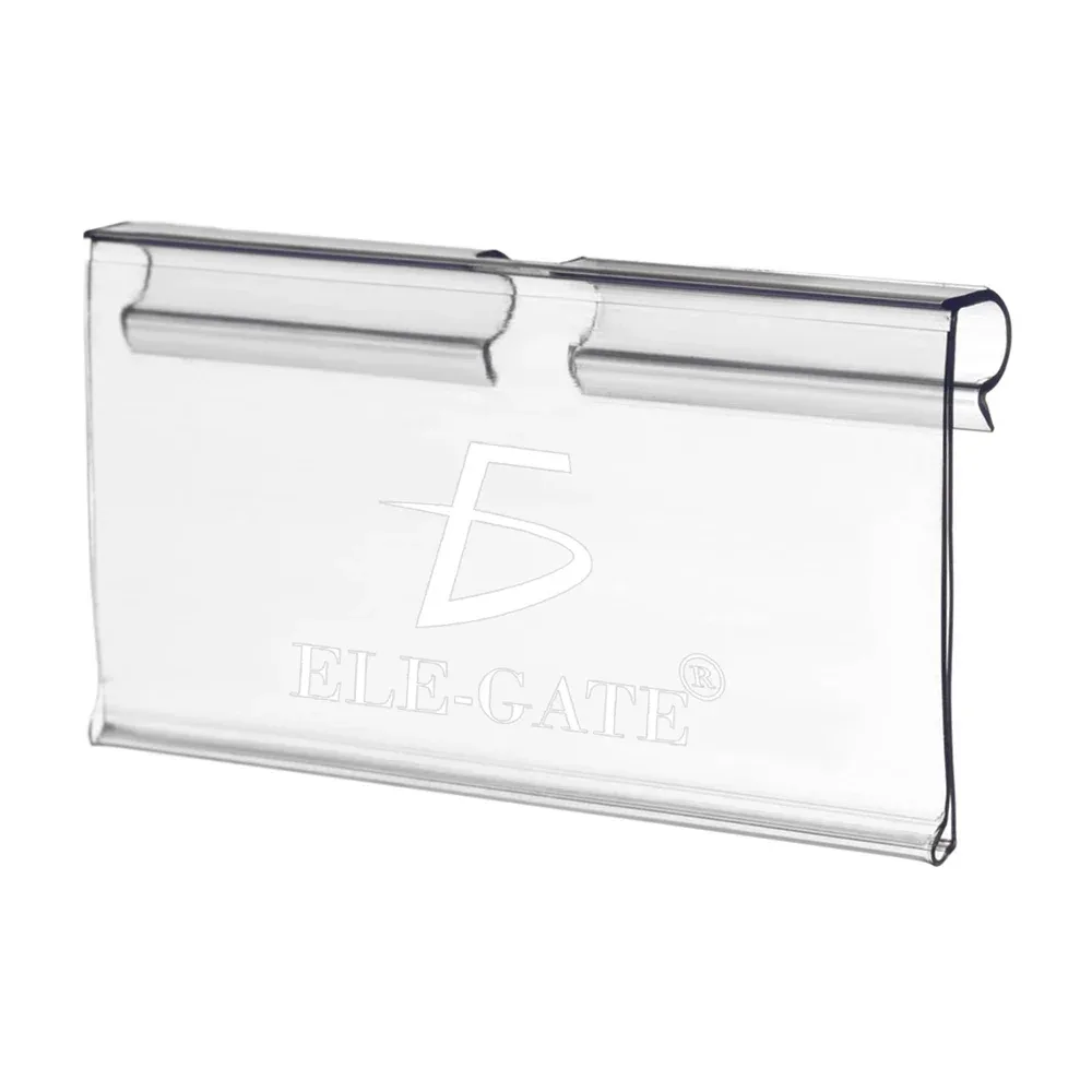 Portaprecio grande plano de plástico transparente / con.89.100x60