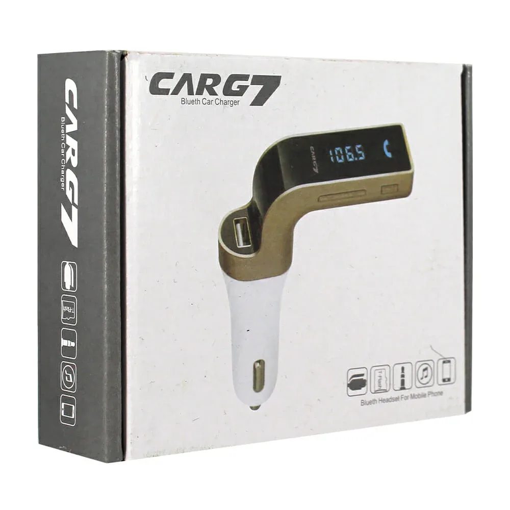 Transmisor bluetooth fm para automóvil con 1 puerto usb / 9-eleven 911 / carg7 / cc26