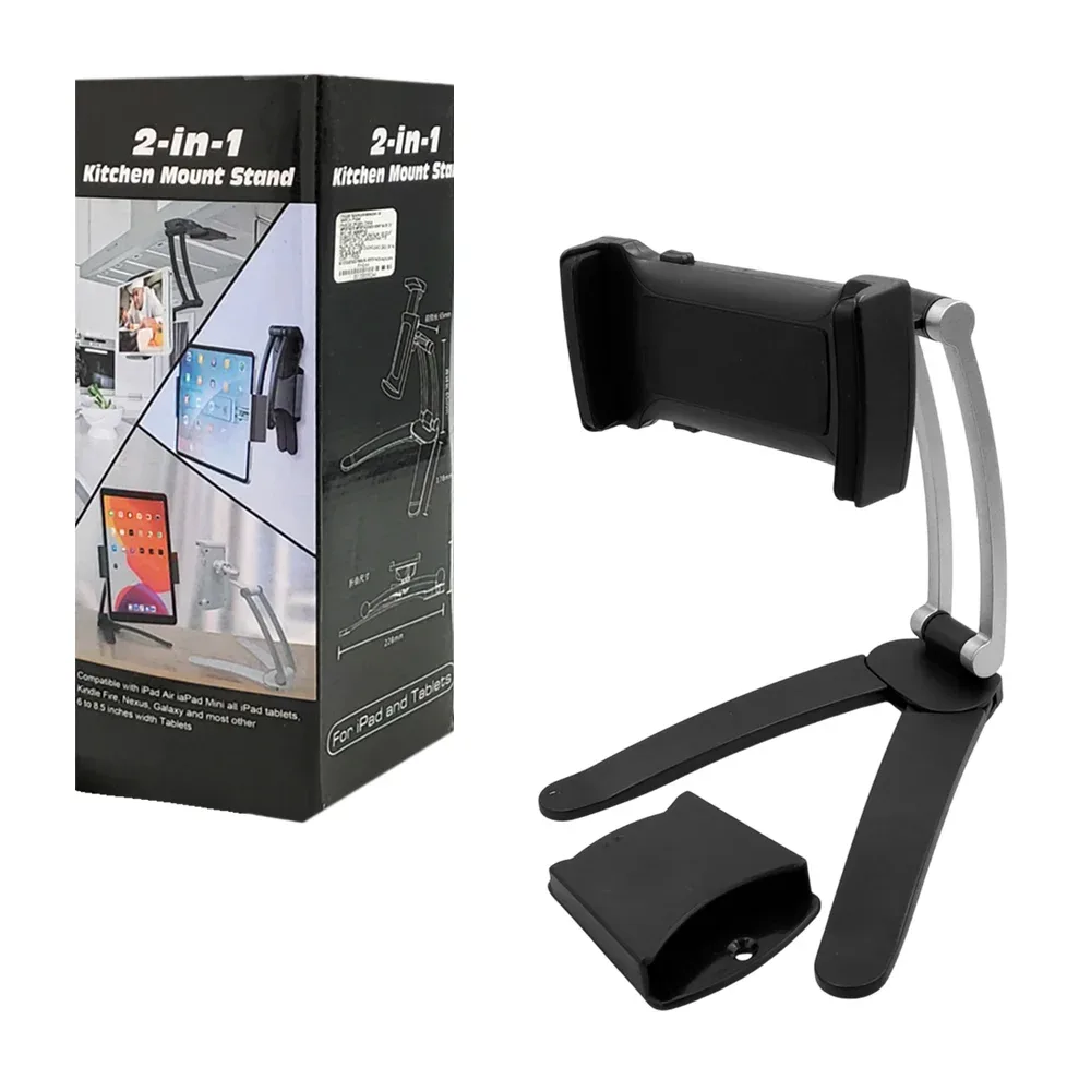 Soporte plegable de aluminio con apertura en V 2 en 1 para teléfono o tablet