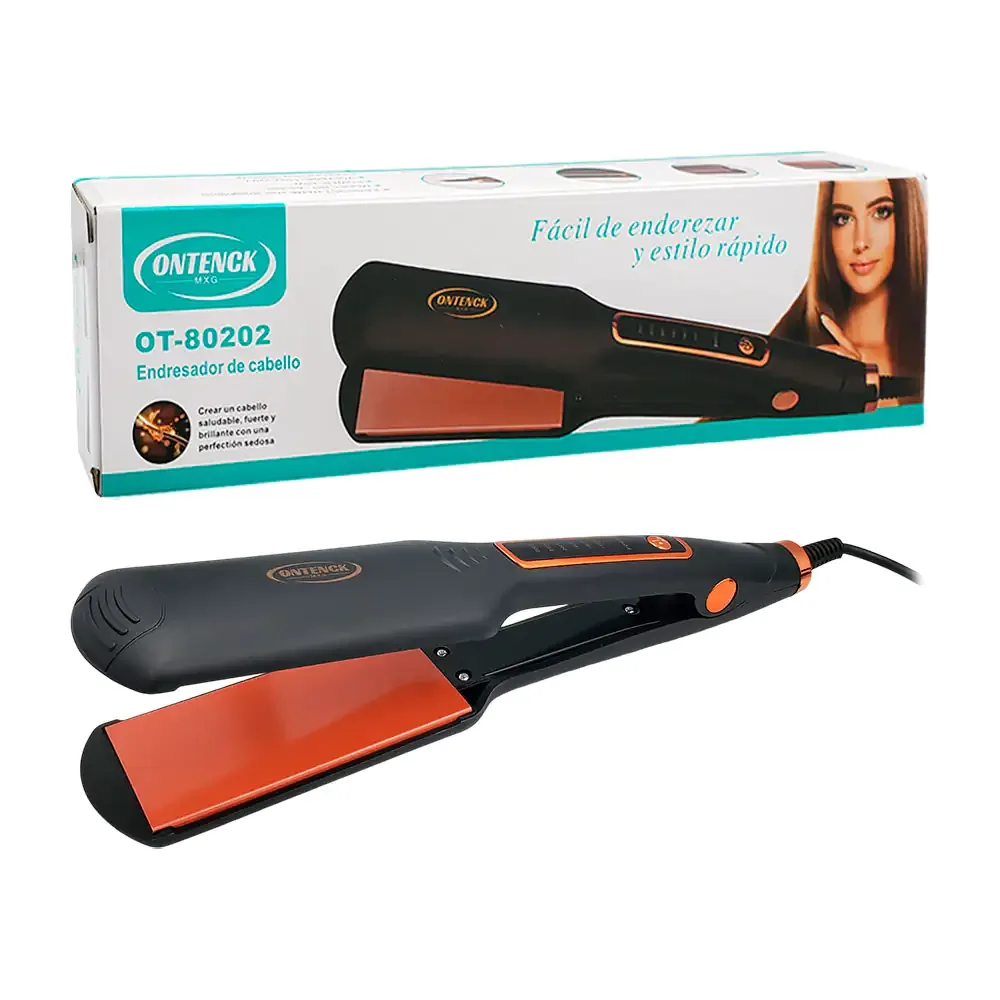 Plancha alisadora ontenck con 6 niveles de temperaturas para el cabello