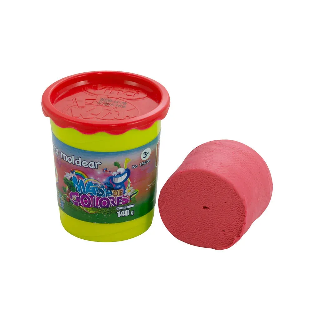 1pza Masa extra moldeable vinci con textura suave de color rojo 140g / 607504