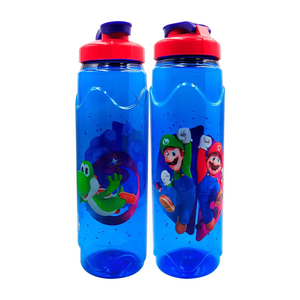 Botella surf de plástico con estampado de personaje galáctico, 870ml, variedad