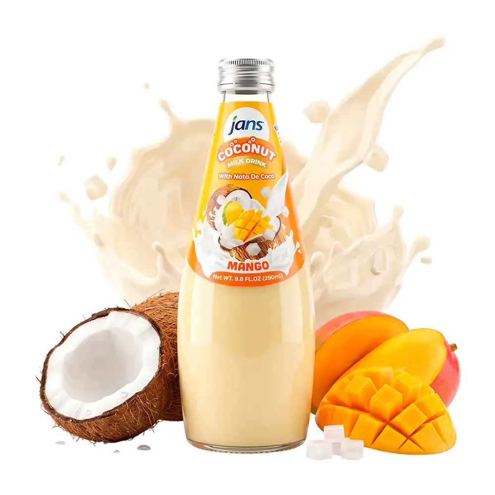 Bebida jans coconut sabor mango con nata de coco, 290ml