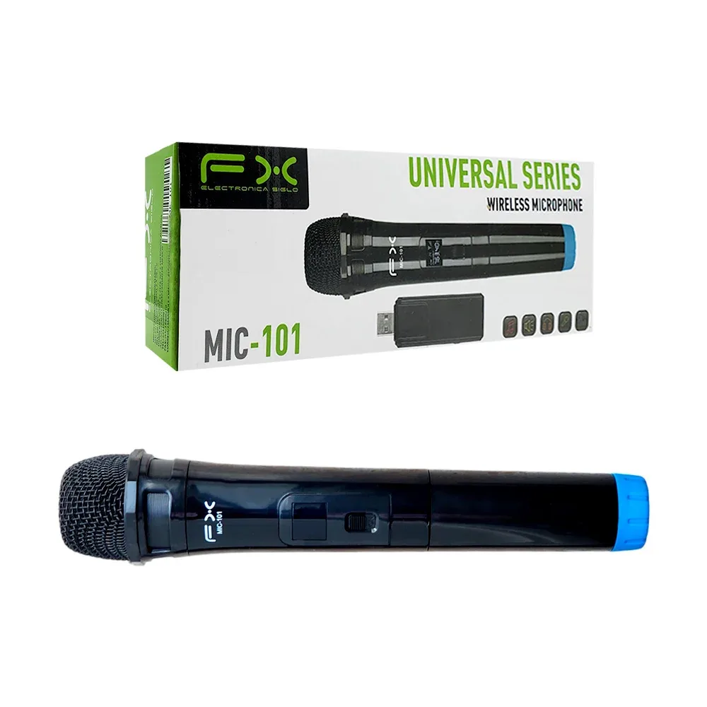 Micrófono universal inalámbrico con pantalla digital y accesorios / universal series / mic-101