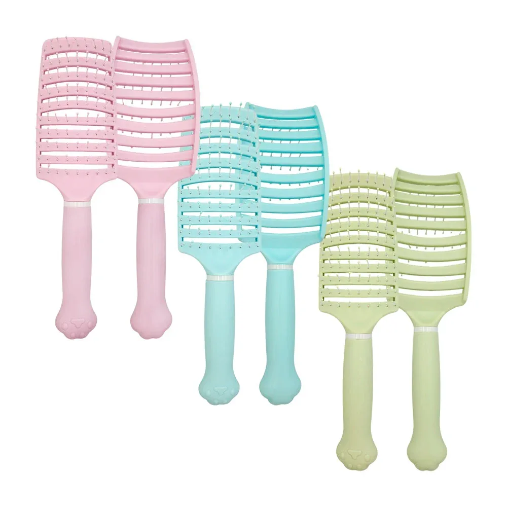 Cepillo rectangular con aberturas en forma de líneas, varios colores / 589032