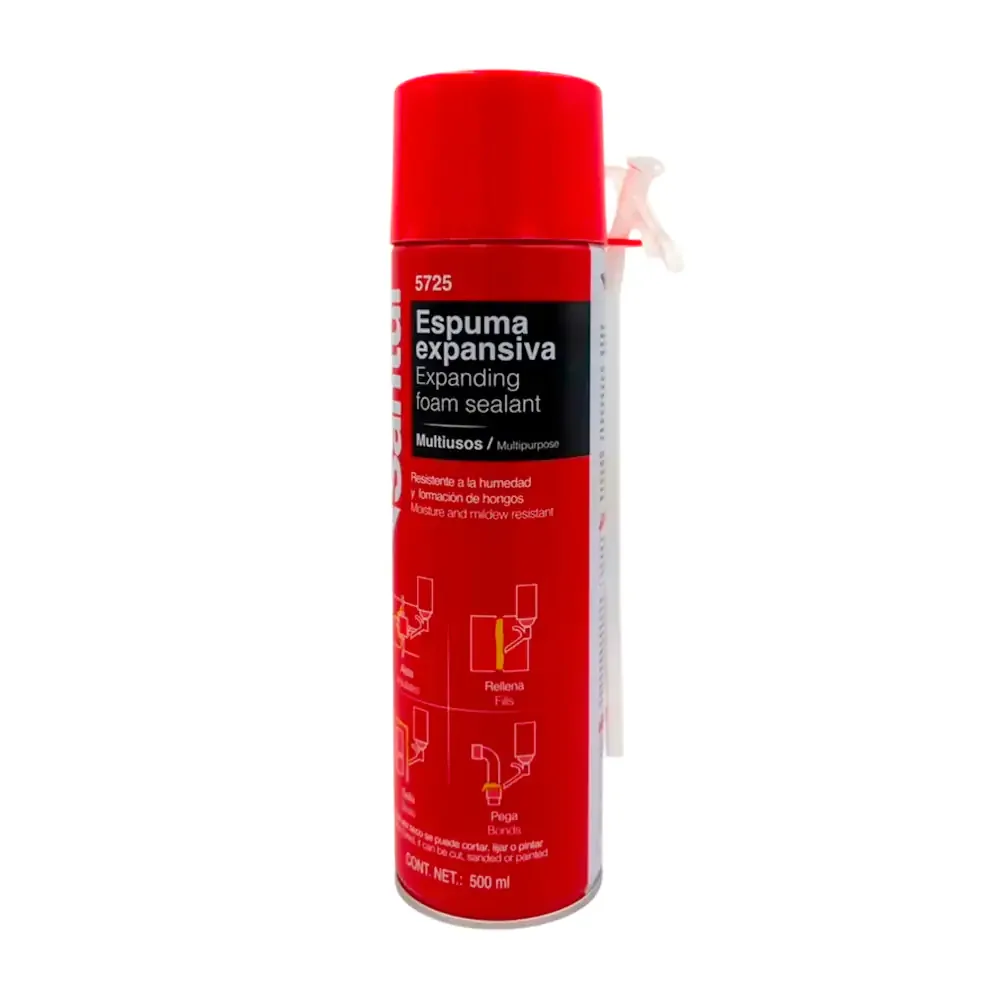 Espuma expansiva de 500ml para sellar, rellenar y aislar / 0823