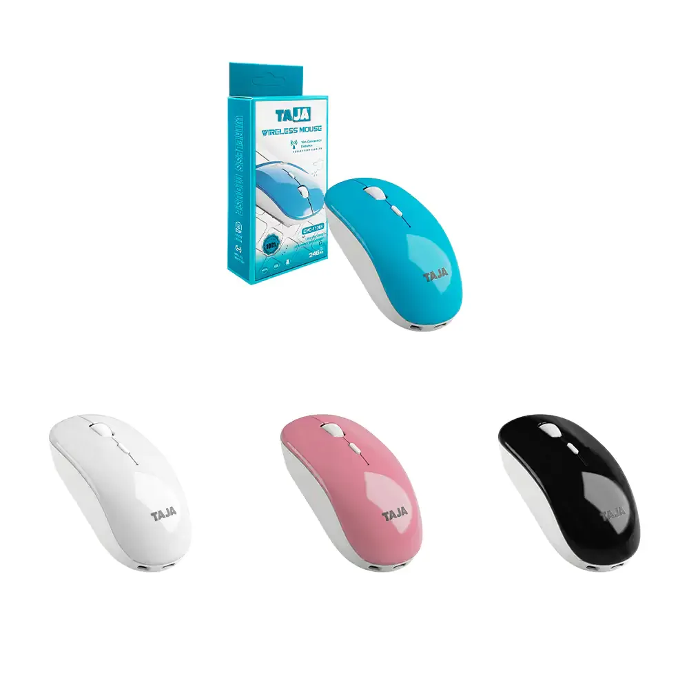 Mouse inalámbrico de largo alcance con diseño compacto y ergonómico, variedad