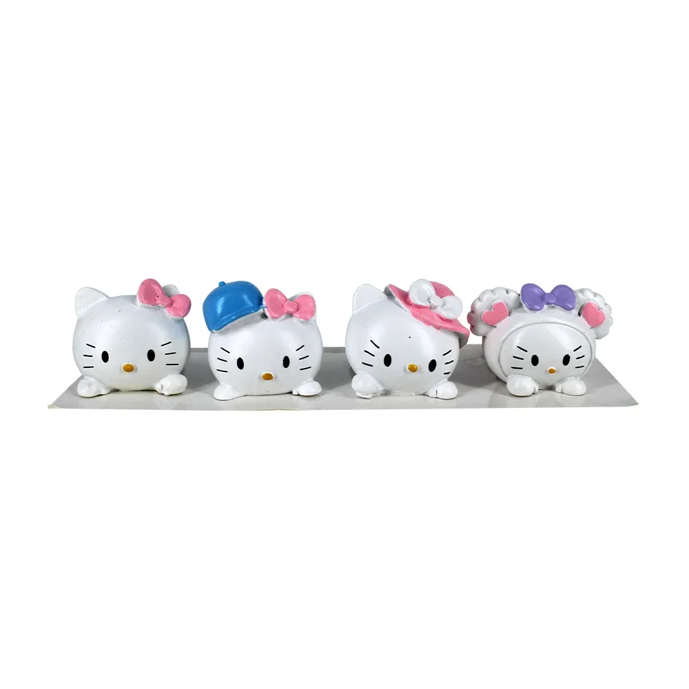 Paquete 4 figuras de yeso con figura de hello kitty, variedad de modelos / b992