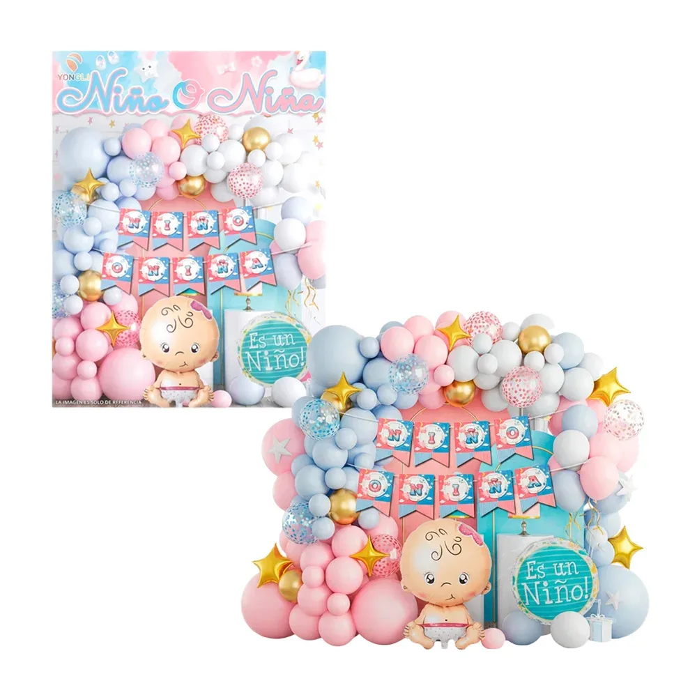 Kit decorativo para fiesta de revelación de género con 56pcs / yongli / ygli-121