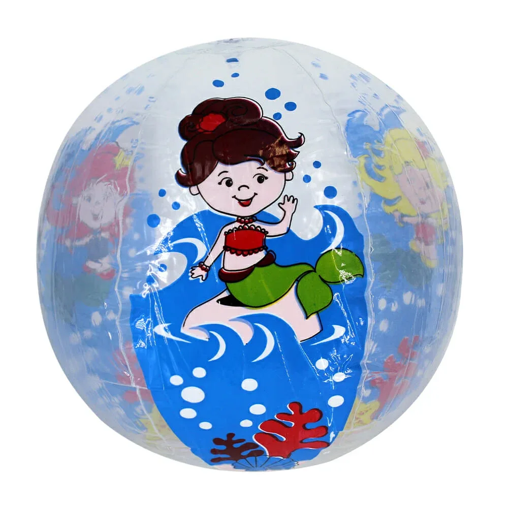 Pelota de playa inflable semitransparente con estampado de personajes animados / 18311215526