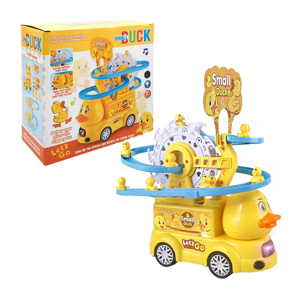 Carro musical con luces y pista deslizante en forma de animales / x-840-15