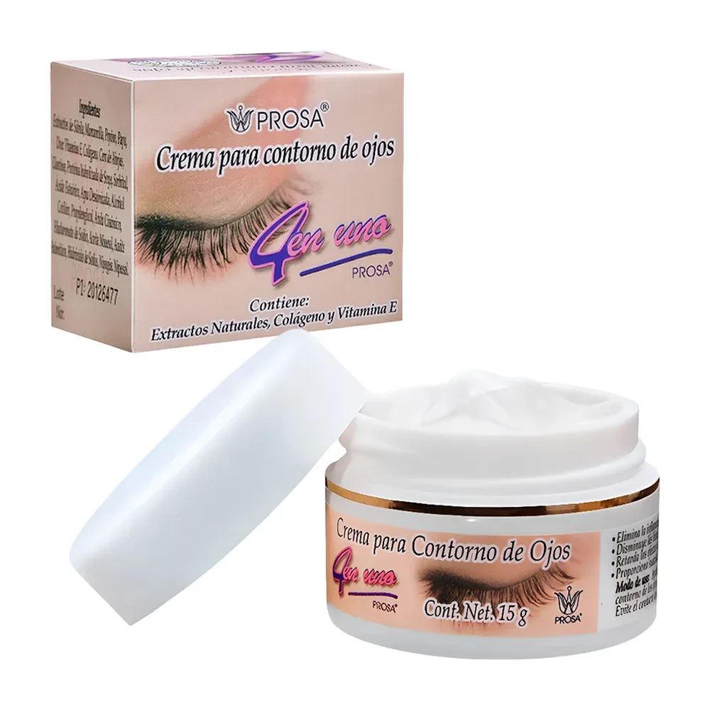 Mini crema para contorno de ojos prosa 4 en 1 de 15g con extractos naturales
