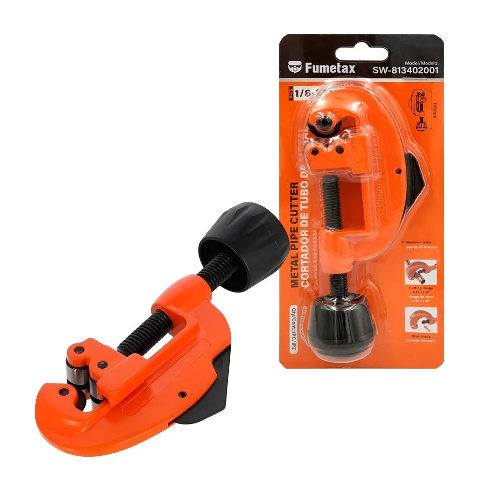Cortador tubo de metal fumetax tamaño 1/8-1 1/8 pulgadas con cuchilla de acero