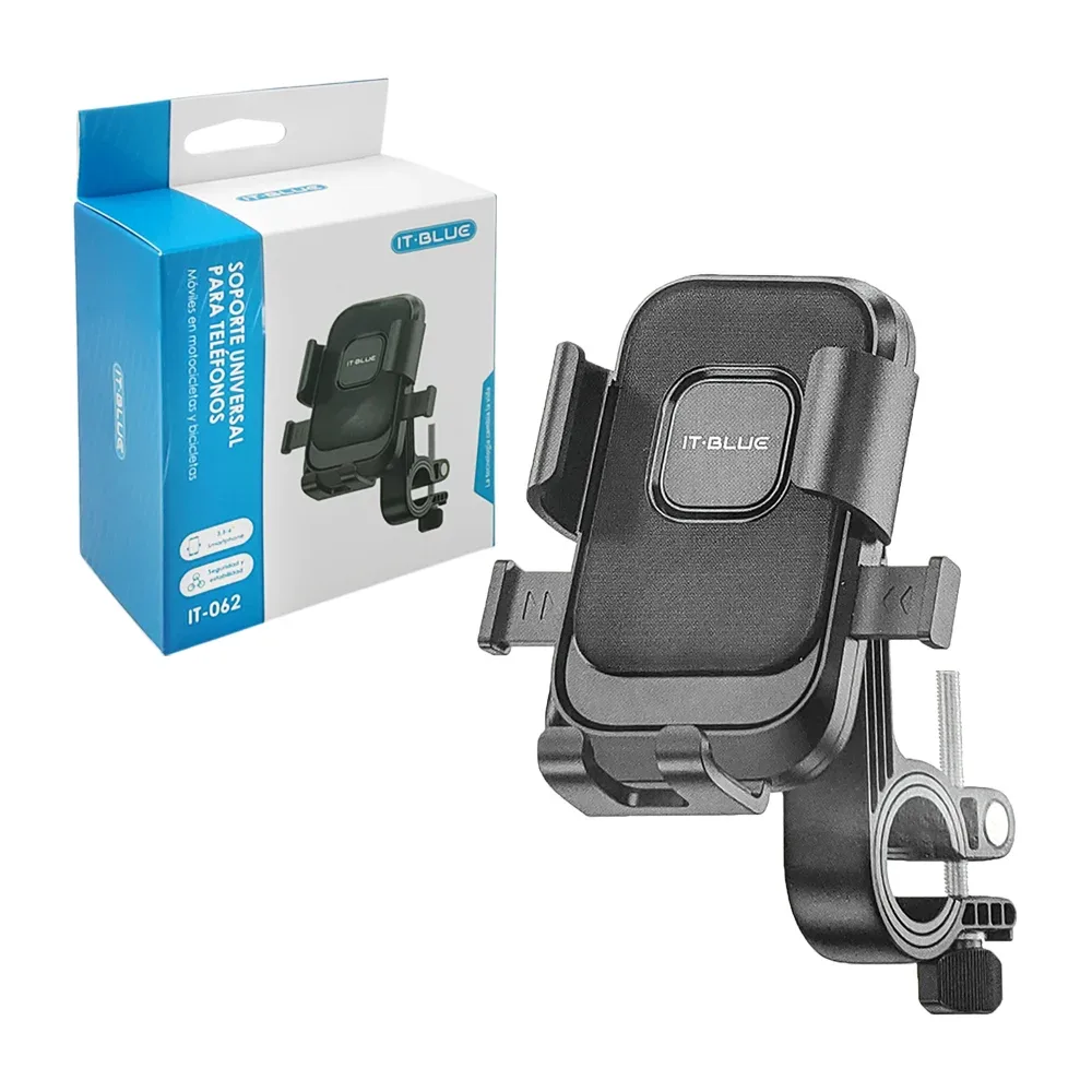 Soporte universal para celular 360°, adaptable para motocicletas y bicicletas