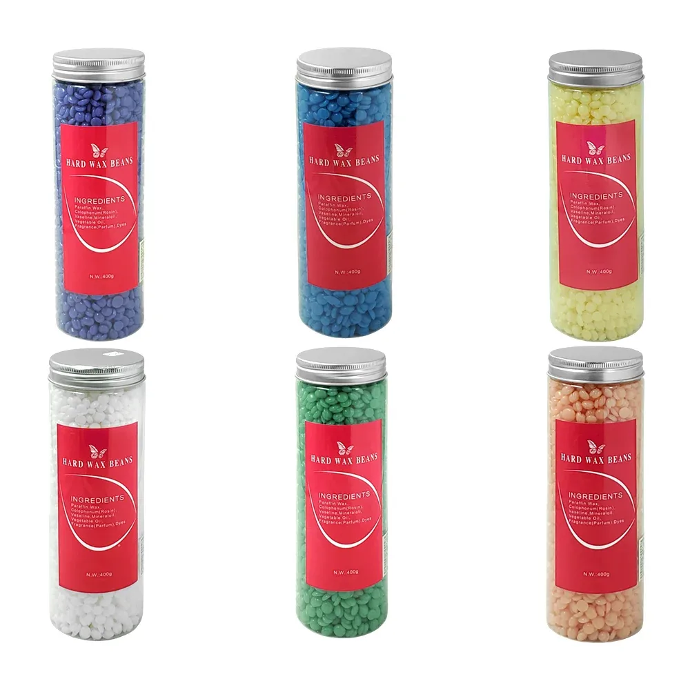 Botella con cera española, 400g y fragancia para depilar, variedad de fragancias