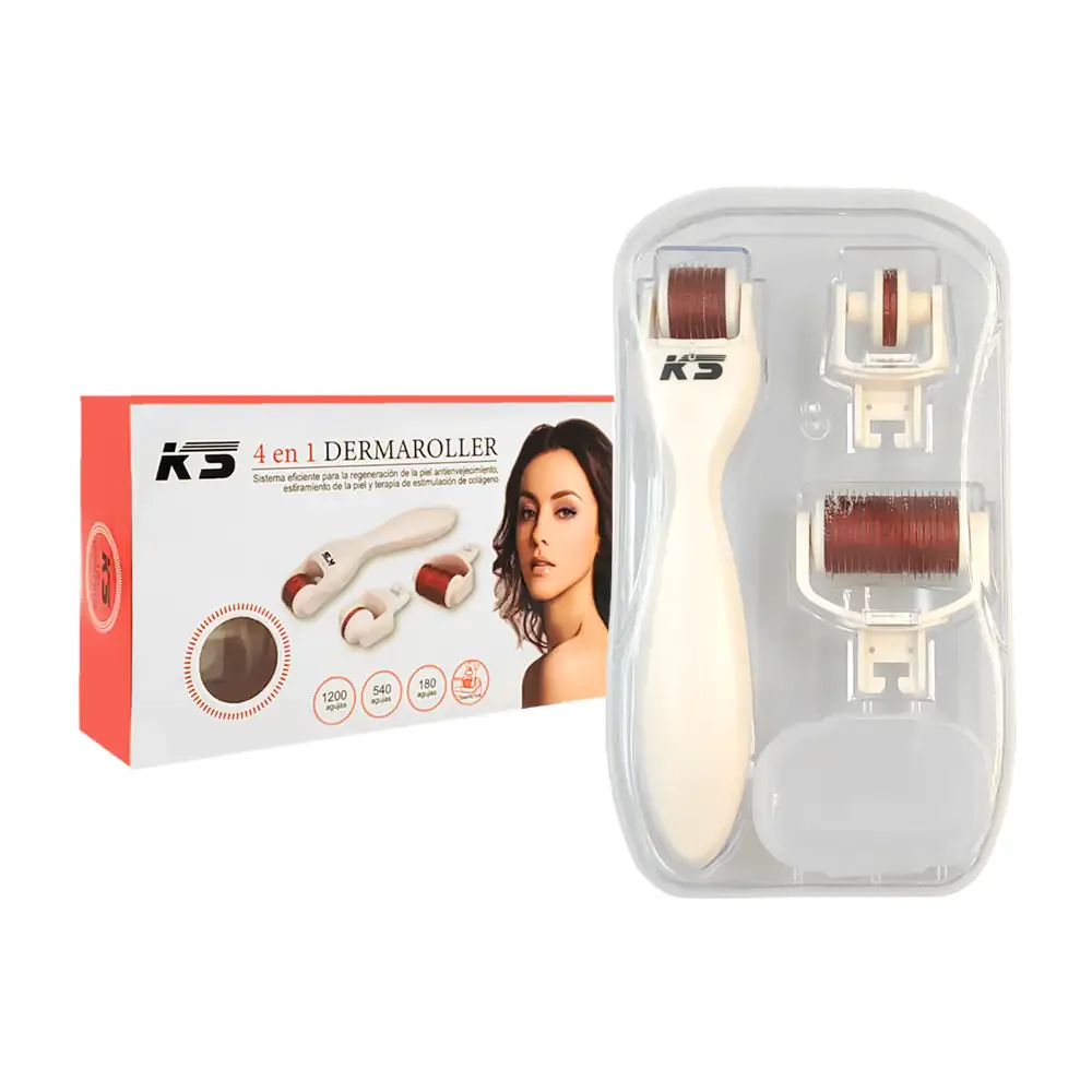 Rodillo 4en1 para acupuntura facial + accesorios intercambiables / ka-aa2