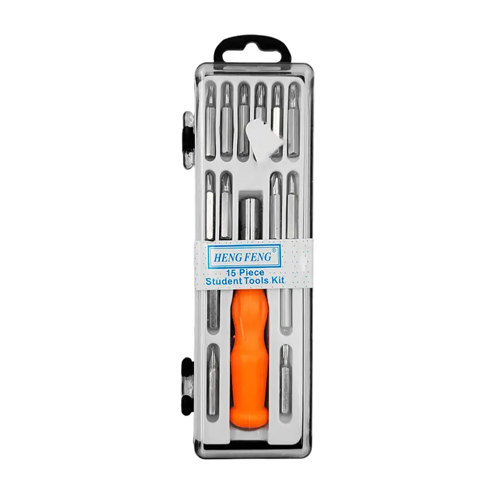 Kit de destornilladores de precisión 15 en 1 con mango ergonómico / h1211