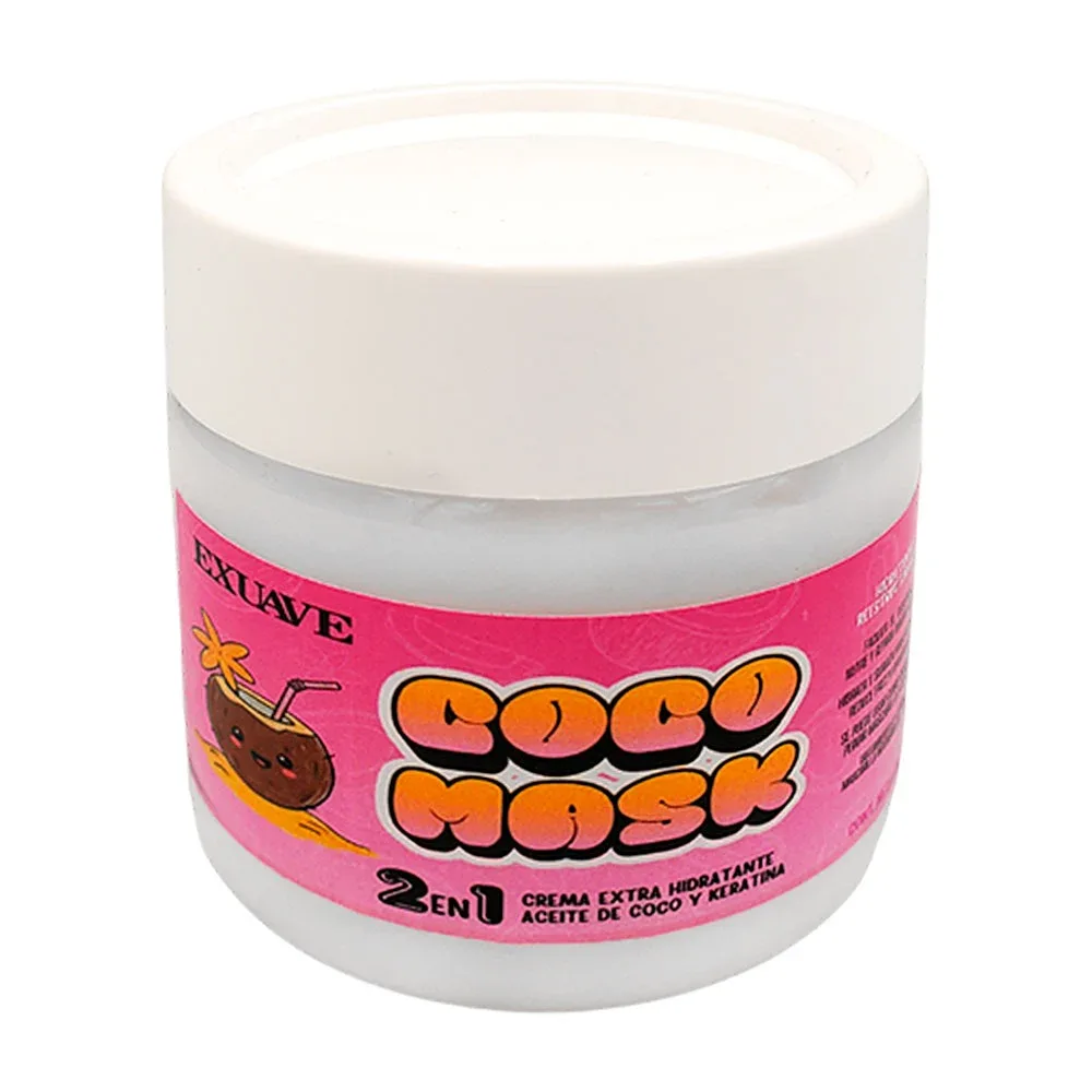 Mascarilla capilar hidratante 2 en 1 con extracto de coco y keratina, 250ml