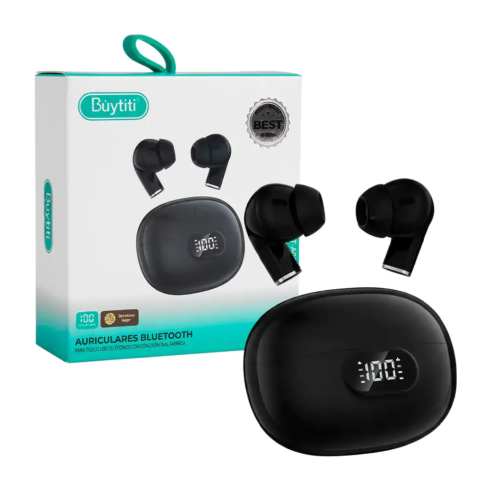 Auriculares buytiti inalámbricos con conexión bluetooth y pantalla digital / st-a003