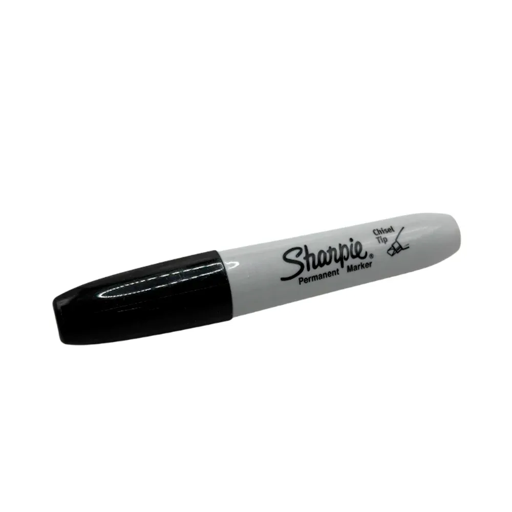 1pza plumón marcador sharpie permanente de punta gruesa, color negro / 241180 / sharpie chisel black 12ct os box / 092382