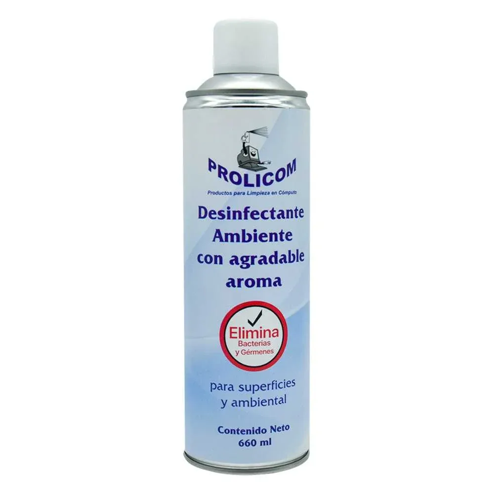 Lata de spray desinfectante ambiental con aroma 660ml / prolicom