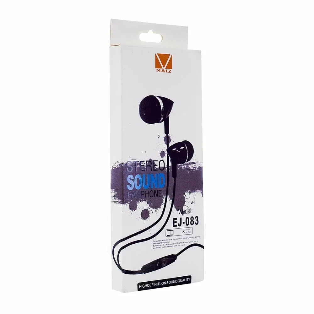 Audífonos alámbricos, con sonido estéreo, entrada jack 3.5 mm y almohadillas de silicona, variedad de colores / ej-083