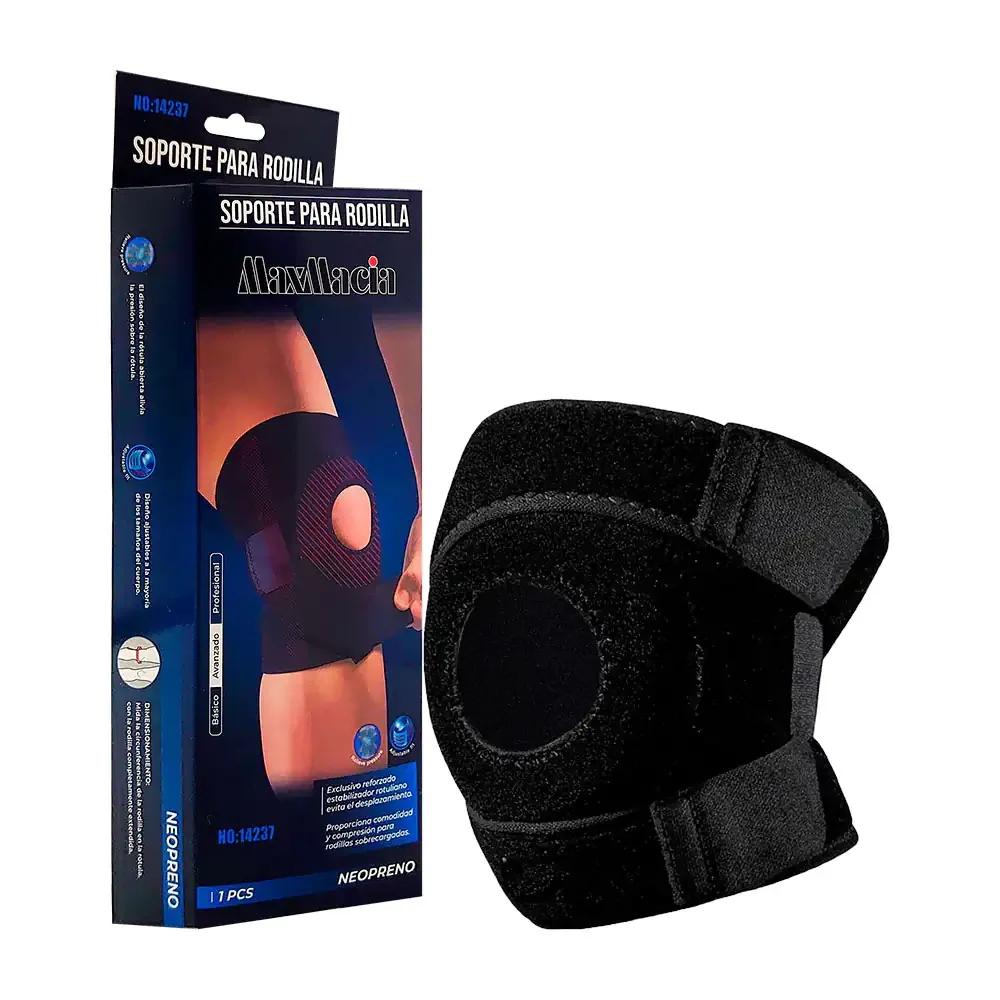 Rodillera para soporte ortopédica de tela ajustable con banda de velcro / 14237