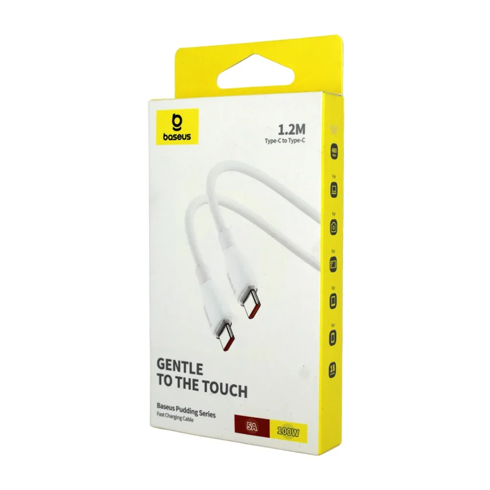 Cable de 1.2m con entradas tipo c baseus 100w, variedad de colores / gentle to the touch / p10355702111-b1