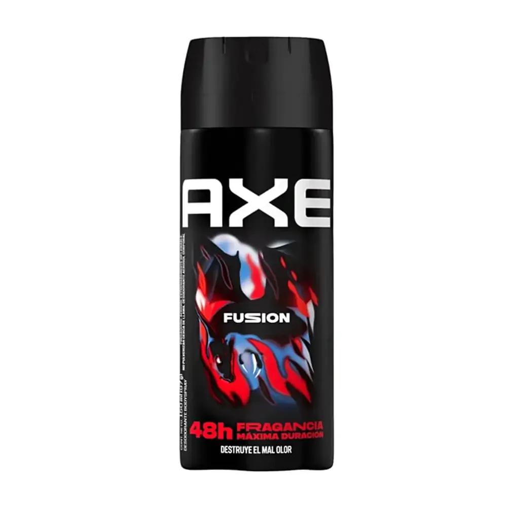 1pz Desodorante axe en aerosol, aroma fusion, 150ml