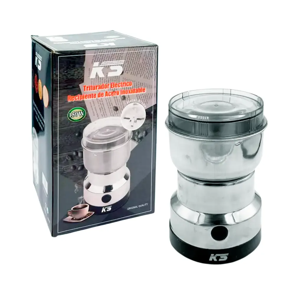 Molino eléctrico ks de acero inoxidable, 150w para triturar café, cardamom, nueces o especias