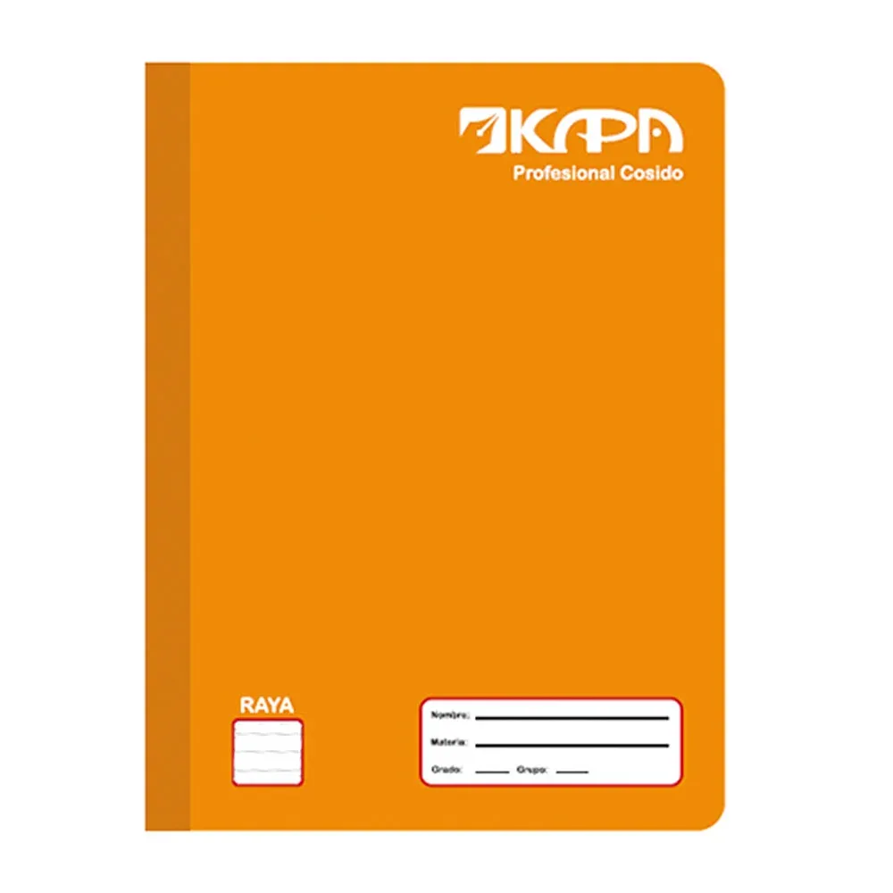 Cuaderno profesional cosido kapa, 100 hojas en raya, variedad de colores / 830006 / kapa profesional cosido