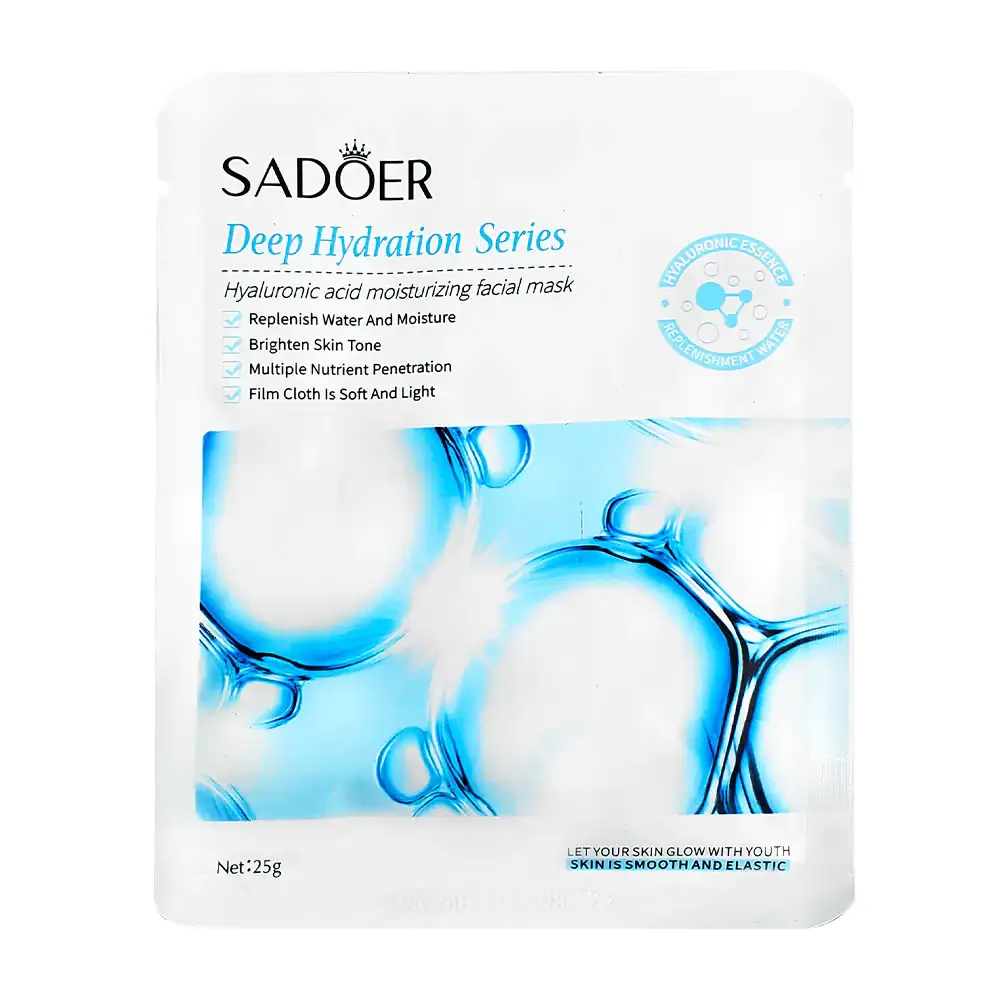 Mascarilla facial hidratante sadoer con ácido hialurónico, 25g