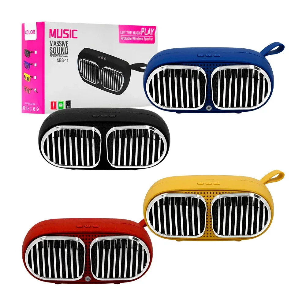 Bocina bluetooth con puerto usb-tf, variedad de colores / massive sound / nbs-11