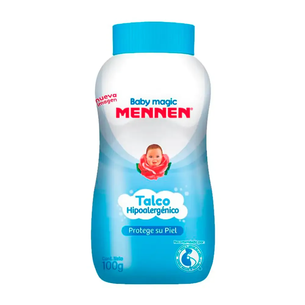 Talco hipoalergénico para bebé mennen color azul, 100g