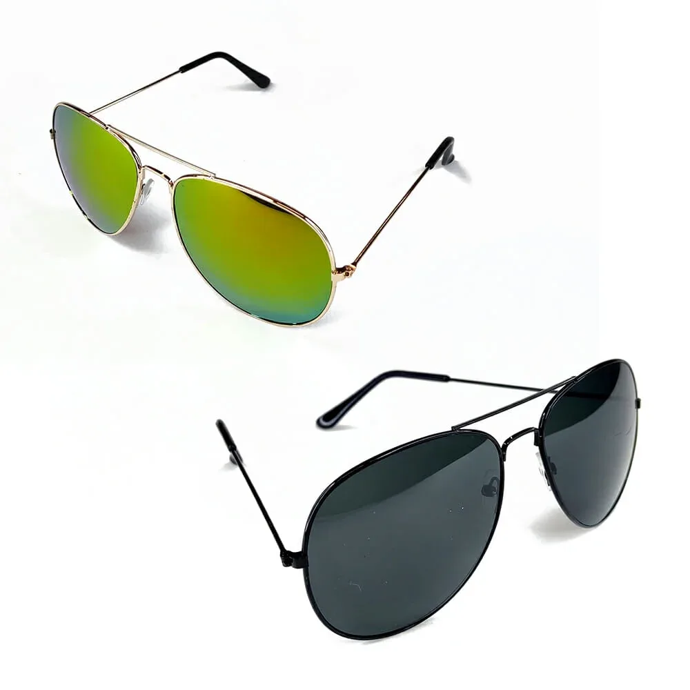 1pza gafas para sol de aviador, variedad de colores / 2545-2f / 2545-1f