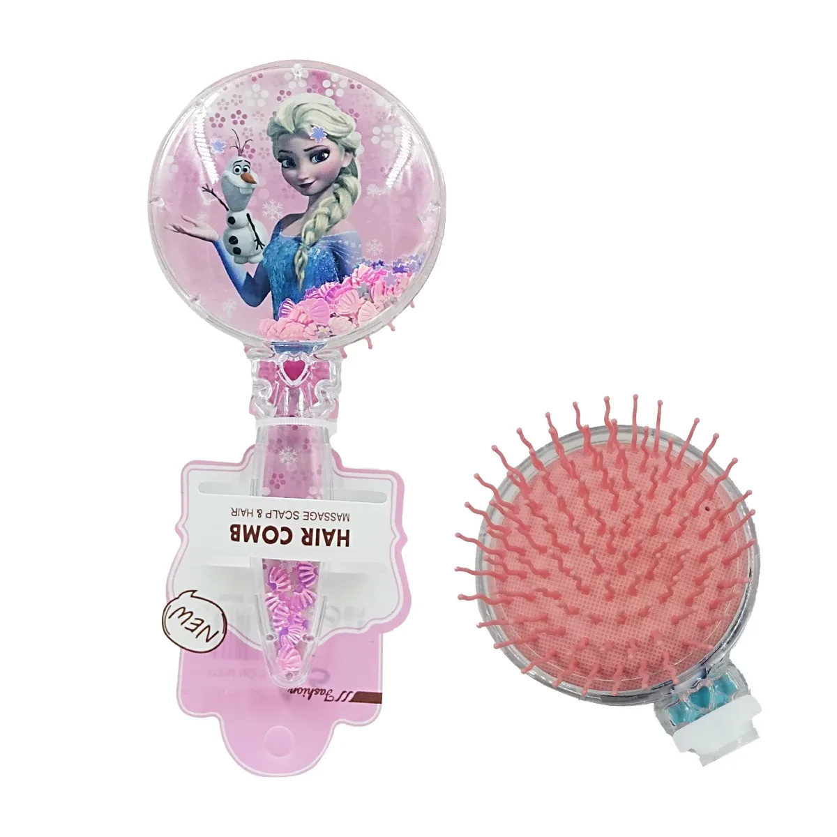 Cepillo redondo circular para el cabello con figuras encapsuladas,  variedad de diseños / hair comb / s-063