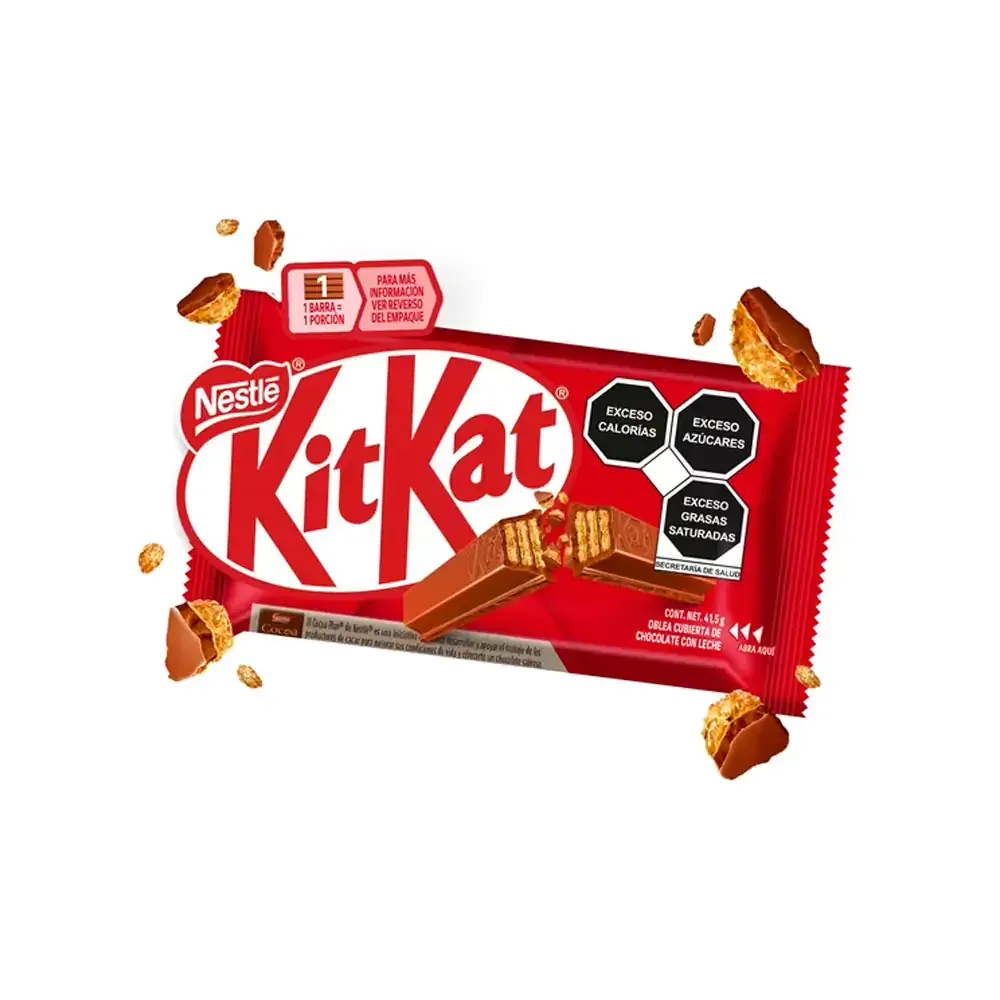 1pz Kitkat barra de oblea cubierta de chocolate con leche 41.5g / 248362