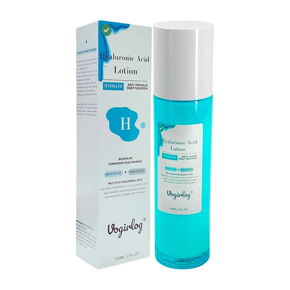 Loción facial de ácido hialurónico vogirlog, suaviza, nutre, sella hidratación