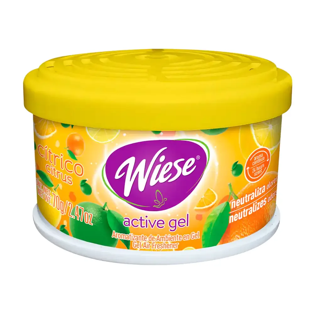 1pz wiese aromatizante ambiental en gel aroma cítrico 70g / 501637