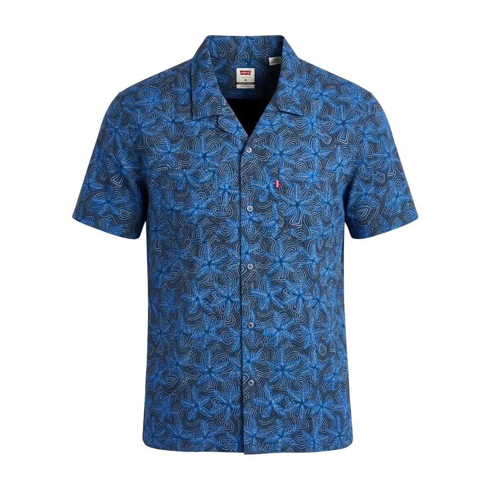 Camisa casual levis original manga corta estampado de flores, variedad de tallas