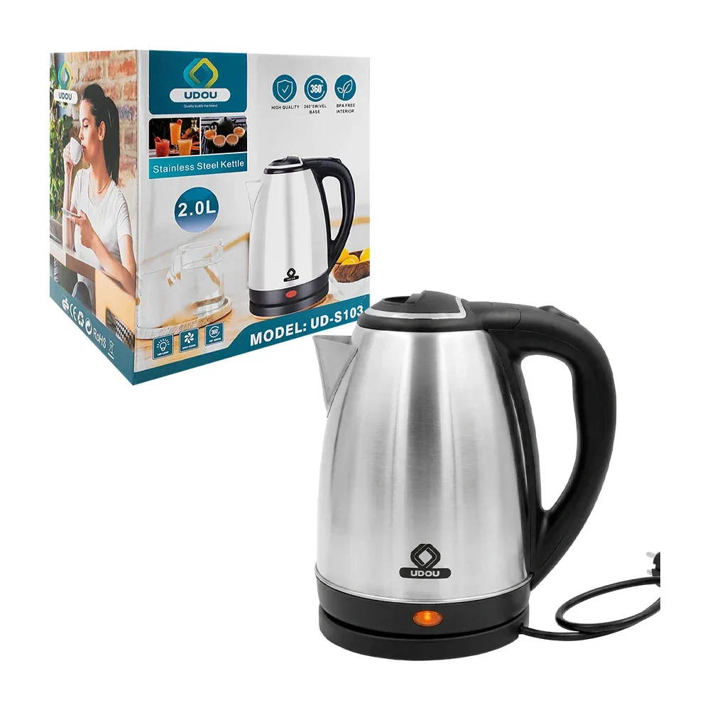 Tetera / hervidor de agua de acero inoxidable con capacidad de 2.0L / ud-s103