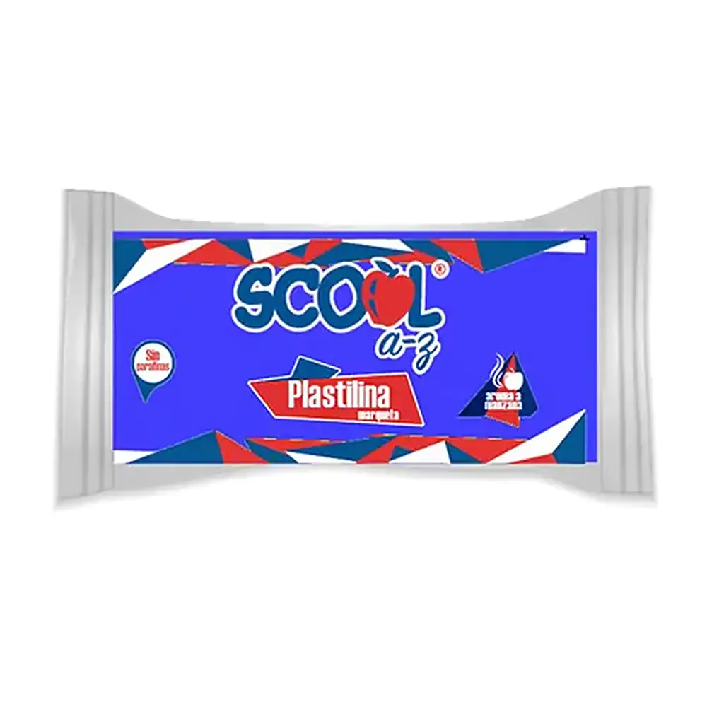 Barra de plastilina scool para maqueta de 180g en color azul brillante
