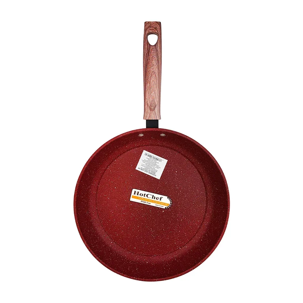 Sartén antiadherente en color tinto para alimentos, 27cm / hot chef / 922-329-26