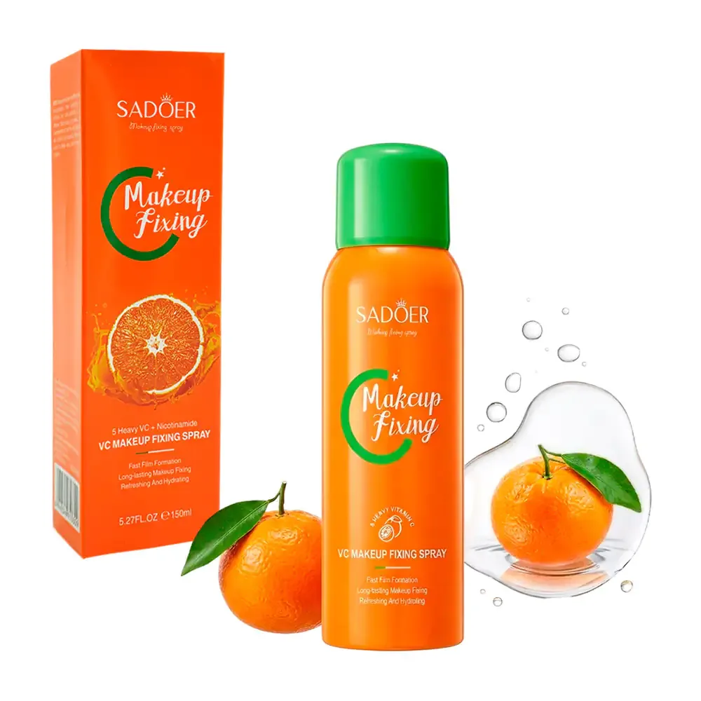 Spray fijador de maquillaje de larga duración e hidratante con vitamina c, 150ml