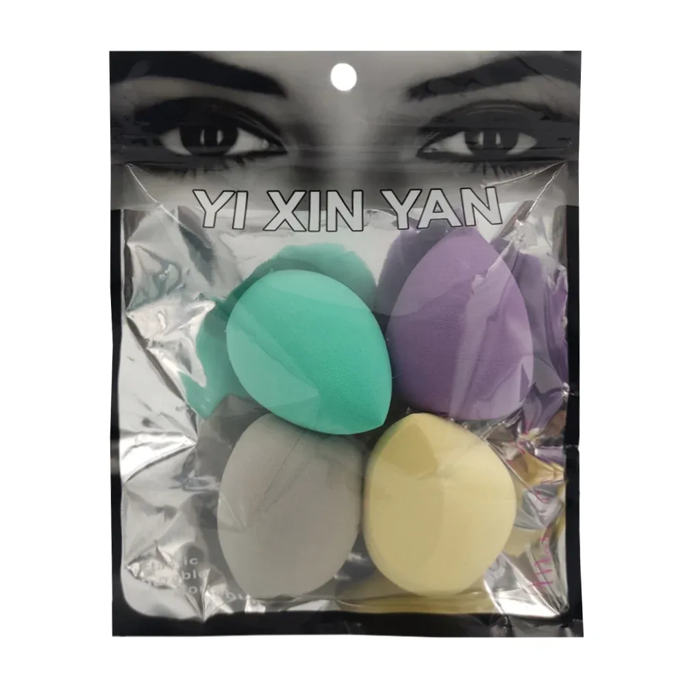 Paquete de 4 esponjas aplicadoras semiredondas, variedad de colores / yi xin yan / ffp0006