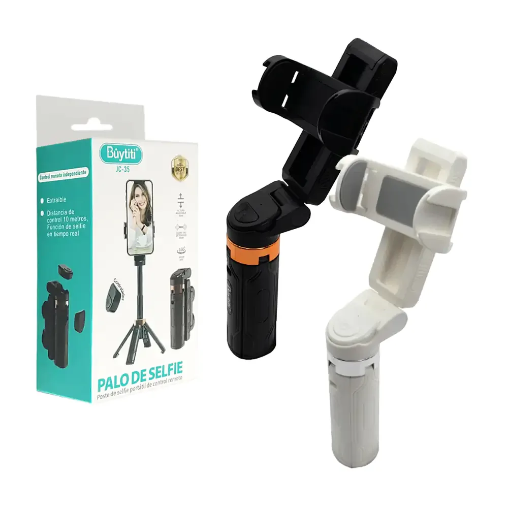 Selfie stick extensible buytiti con control bluetooth y rotación 360, variedad